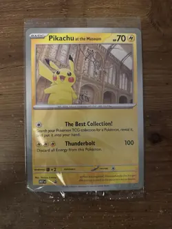 Pokemon TCG Pikachu At The Museum Jumbo Promo Card Sealed - Image 1
