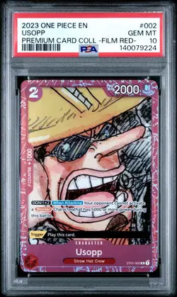 2023 ONE PIECE PREMIUM CARD COLLECTION ONE PIECE FILM RED #002 USOPP PSA 10 - Image 1