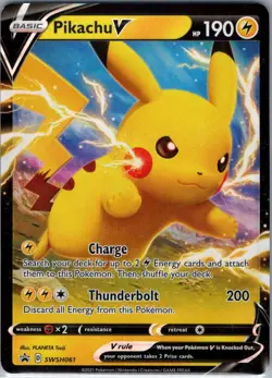 Pikachu V SWSH061 SWSH: Sword & Shield Promo Cards - Pokemon Card - NM - Image 1