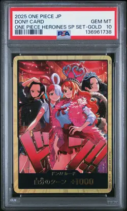2025 ONE PIECE JAPANESE ONE PIECE HEROINES SPECIAL SET GOLD DON!! CARD PSA 10 - Image 1