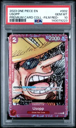 2023 ONE PIECE PREMIUM CARD COLLECTION ONE PIECE FILM RED #002 USOPP PSA 10 - Image 1