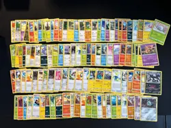 100+ Pokemon Card Lot W/ Slaking Tin, Coins, Dice - Image 3