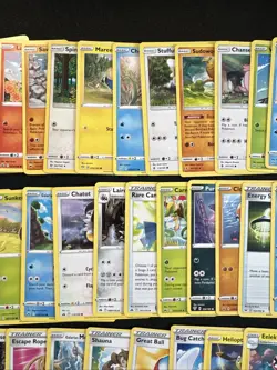 100+ Pokemon Card Lot W/ Slaking Tin, Coins, Dice - Image 5