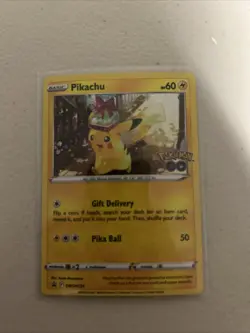 Pokemon Go Black Star Promo Pikachu TCG Card Holo Rare SWSH234 NM - Image 1