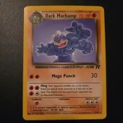 Pokemon Dark Machamp TCG Card 27/82 Non-Holo WOTC Vintage LP - Image 1