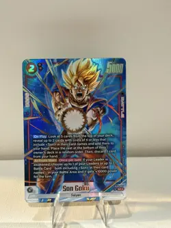 Dragon Ball Super Bandai Son Goku FB08-007 SR Foil Battle Card 5000 Power - Image 1