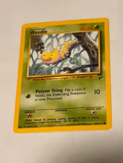Pokemon TCG BASE SET 2 Weedle 100/130 Vintage Card - RARE - Image 1