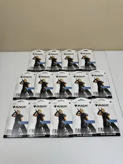 Lot of 14: MTG: Magic The Gathering Final Fantasy Play Sleeved Booster Pack - Image 1
