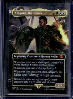 2023 Magic MTG Lord of Rings Tales Middle-Earth Aragorn Uniter Foil #434 - Image 1
