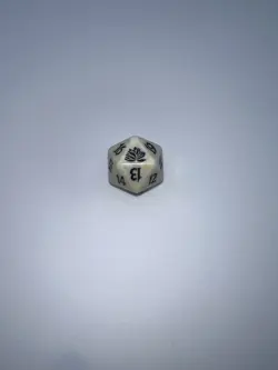 Magic the Gathering Beatdown Black Lotus White Spindown Dice - Image 1