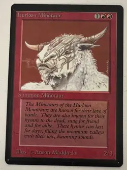 Magic the Gathering MTG Beta Hurloon Minotaur LP+ (Beta Bob) - Image 1
