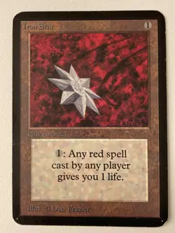 Magic the Gathering MTG Alpha Iron Star LP (Beta Bob) - Image 1