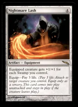 MTG Nightmare Lash LP Light Play Mirrodin [5302] - Image 1