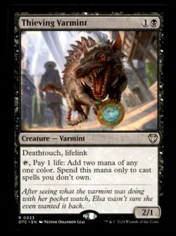Thieving Varmint LP Light Play Thunder Junction Commander MTG [11187] - Image 1