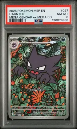 Haunter #027 2025 Pokemon Black Star Promo PSA 8 NM-MT - Image 1