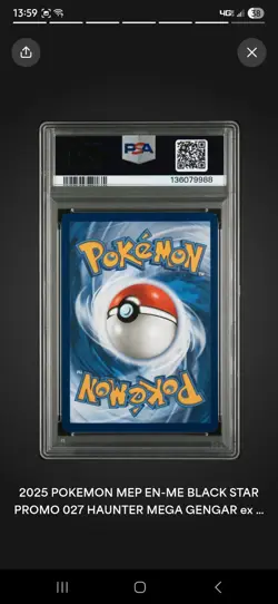 Haunter #027 2025 Pokemon Black Star Promo PSA 8 NM-MT - Image 5