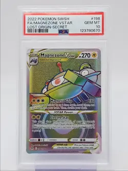 MAGNEZONE VSTAR 2022 POKEMON SWSH LOST ORIGIN SECRET RARE 198/196 PSA 10 Q0004 - Image 1