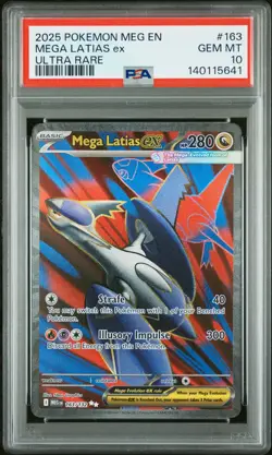 2025 POKEMON MEG EN-MEGA EVOLUTION ULTRA RARE #163 MEGA LATIAS EX PSA 10 - Image 1