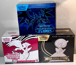 Pokemon Mega Evolution Elite Trainer Box ETB, White Flare, Phantasmal Flames ETB - Image 1