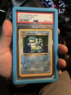 1999 POKEMON TCG BASE SET SHADOWLESS 2 BLASTOISE HOLO rare PSA 1 vintage WOTC - Image 4
