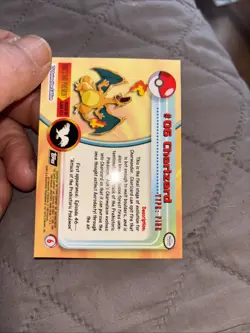 2000 Pokemon Topps Series 1 Charizard #06 - Regular - #troy - Image 3