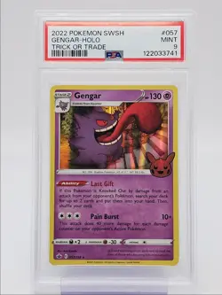 GENGAR 2021 POKEMON SWSH TRICK OR TRADE RARE HOLO 057/198 PSA 9 Q0004 - Image 1