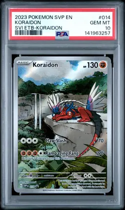 2023 POKEMON SVP EN-SV BLACK STAR PROMO #014 KORAIDON PSA 10 - Image 1