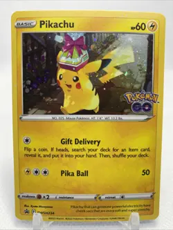 Pikachu SWSH 234 Black Star Promo Holo Pokemon 2022 Sword & Shield GO - Image 1