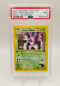 PSA 9 Giovanni’s Nidoking 1st Edition Holo - Gym Challenge 7/132 - WOTC Vintage - Image 2