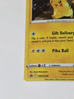 2022 POKEMON GO PIKACHU BLACK STAR PROMO HOLO SWSH234 NM - Image 3