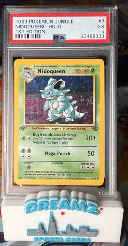 Nidoqueen 07/64 Pokemon Jungle 1st edition Holo Graded PSA 5 - Image 1