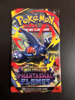 22.7g! HEAVY Pokemon TCG: Mega Evo Phantasmal Flames Pack SEALED Heracross Art - Image 2