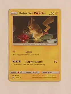 Pokemon TCG Detective Pikachu 10/18 Near Mint - Image 1