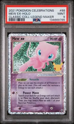 2021 POKEMON CELEBRATIONS CLASSIC COLLECTION #88 MEW EX-HOLO PSA 9 - Image 1