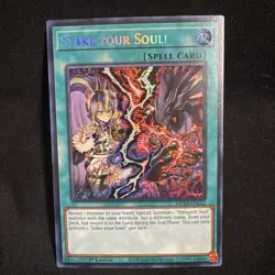 Stake your Soul! MP24-EN142 Prismatic Secret Rare 1st Ed Near Mint Yu-Gi-Oh! - Image 1