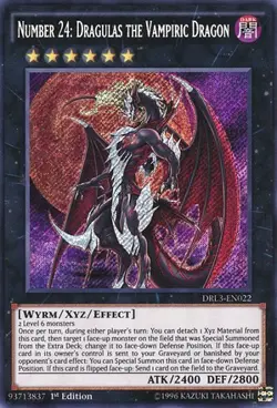 Number 24: Dragulas the Vampiric Dragon-Secret Rare - 1st Edition - DRL3-EN02... - Image 1
