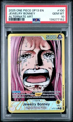 2025 ONE PIECE OP13-CARRYING ON HIS WILL ALTERNATE ART JEWELRY BONNEY PSA 10 - Image 1