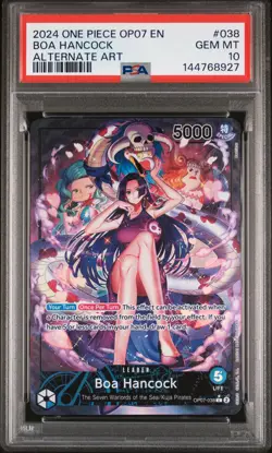 2024 ONE PIECE OP07-500 YEARS IN THE FUTURE ALTERNATE ART BOA HANCOCK PSA 10 - Image 1