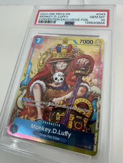 2024 ONE PIECE MONKEY D. LUFFY PSA 10 CONVENTION EXCLUSIVE-FOIL #043 PROMO - Image 3