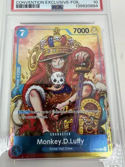 2024 ONE PIECE MONKEY D. LUFFY PSA 10 CONVENTION EXCLUSIVE-FOIL #043 PROMO - Image 4