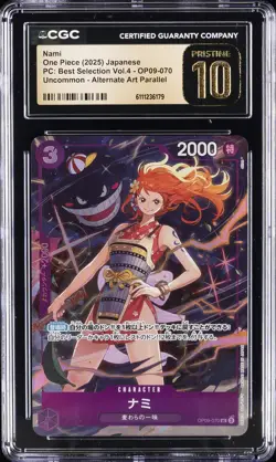 2025 ONE PIECE JAPANESE BEST SELECTION VOL.4 ALT ART NAMI CGC 10 PRISTINE - Image 1