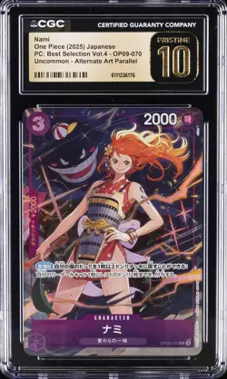 2025 ONE PIECE JAPANESE BEST SELECTION VOL.4 ALT ART NAMI CGC 10 PRISTINE - Image 1