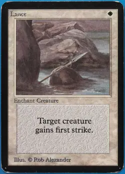 Lance Alpha HEAVILY PLD White Uncommon MAGIC MTG CARD (ID# 509113) ABUGames - Image 1