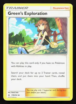 Green's Exploration 175/214 Unbroken Bonds NM Pokemon Card TCG - Image 1