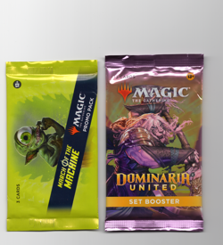 Dominaria United set booster + March of the Machine promo pack sealed - Image 1