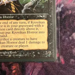 Krovikan Horror Alliances NM mtg Magic the gathering rare 1996 - Image 4