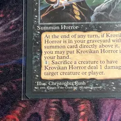 Krovikan Horror Alliances NM mtg Magic the gathering rare 1996 - Image 5