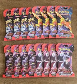 Pokemon TCG Destined Rivals Sleeved Packs - Lot of 16 Sealed Packs -(4 Art Sets) - Image 1