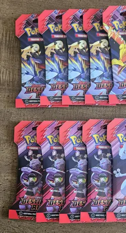 Pokemon TCG Destined Rivals Sleeved Packs - Lot of 16 Sealed Packs -(4 Art Sets) - Image 2