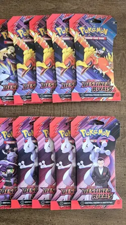 Pokemon TCG Destined Rivals Sleeved Packs - Lot of 16 Sealed Packs -(4 Art Sets) - Image 3